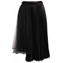 COMME DES GARCONS NOIR KEI NINOMIYA BLACK PLISSE SKIRT MIDI