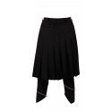 COMME DES GARCONS BLACK WOOL BLACK PANTS WITH SKIRT 