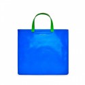 COMME DES GARÇONS WALLET SUPER FLUO LEATHER TOTE BAG BLUE/LIGHT ORANGE