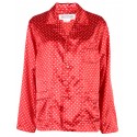 COMME DES GARCONS GIRL SATIN RED POLKA DOT BLOUSE