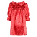 COMME DES GARCONS GIRL POLYESTER SATIN RED POLKA DOT BLOUSE