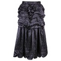 COMME DES GARCONS GIRL NAVI POLKA DOT SKIRT