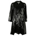 COMME DES GARCONS TRICOT BLACK VARNISHED COAT 