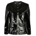 COMME DES GARCONS TRICOT BLACK VARNISHED JACKET 