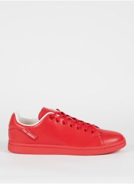 RAF SIMONS-ORION RED LOW-TOP SNEAKERS