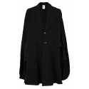 COMME DES GARÇONS NOIR KEI NINOMIYA  WOOL TARTAN BLACK WOOL MILLED COAT