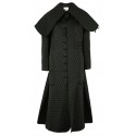 COMME DES GARÇONS NOIR KEI NINOMIYA BLACK CUPRO TWILL QUILT COAT