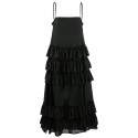 MOLLY GODDARD WRAY BLACK DRESS COTTON VOILE