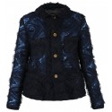 COMME DES GARCONS GIRL BLUE JACKET WITH APPLIQUE