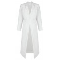 COMME DES GARÇONS NOIR KEI NINOMIYA WHITE GATHERED BACK COAT