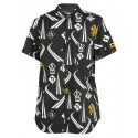 COMME DES GARCONS BLACK  SHORT SLEEVE D-PATTERN SHIRT 