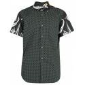 COMME DES GARCONS BLACK  SHORT SLEEVE D-PATTERN AND DOT SHIRT 