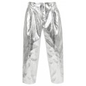 COMME DES GARCONS HOMME PLUS ALIMINIUM FILM SILVER PANTS