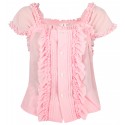 COMME DES GARCONS GIRL PINK GABARDINE BLOUSE