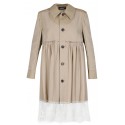 UNDERCOVER BEIGE LACE DETAIL COAT