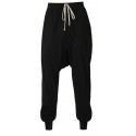 RICK OWENS DRKSHDW PRISONER DRAWSTRING BLACK PANTS