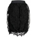 UNDERCOVER BLACK TEXTURE MIDI SKIRT 