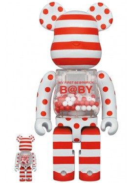 MY FIRST BE@RBRICK B@BY RED & SILVER CHROME Ver. 100％ & 400％