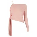 MM6 MAISON MARGIELA PINK ONE SHOULDER TOP