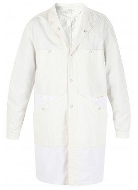 UNDERCOVER WHITE COAT WITH PATCH POCKETS