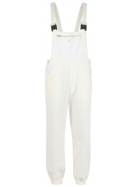 UNDERCOVER WHITE OVERALLS WITH PATCH POCKETS