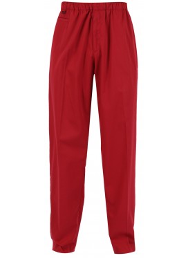 UNDERCOVER RED CUFFED PANTS FRONT AND BACK WELT POCKETS