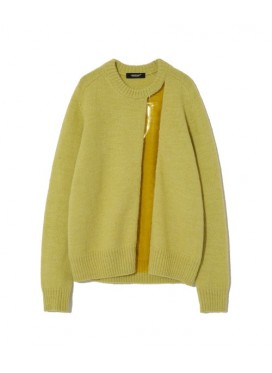 UNDERCOVER WOOL KNIT YELLOW PULLOVER