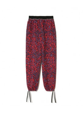 UNDERCOVER RED LEOPARD PRINT PANTS