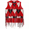 CHARLES JEFFERY LOVERBOY RED GUDDLE VEST 