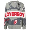 CHARLES JEFFERY LOVERBOY LOGO JUMPER GREYSCALE