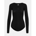 MM6 MAISON MARGIELA BLACK LONGSLEEVE LOGO BODYSUIT 