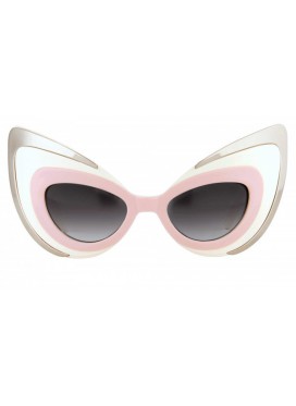 LINDA FARROW x AGENT PROVACATEUR "Want me mask" sunglasses white