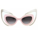 LINDA FARROW+AGENT PROVOCATEUR 67 C3 'Want me' Cat-eye Mask Sunglasses - pink