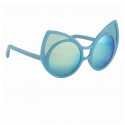 LINDA FARROW Khaleda Rajab+Fahad Almarzouq 1 C11 Pointy Cat Eye Sunglasses - turquoise