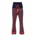 BERNHARD WILLHELM Knitted Flared Pants - red/black